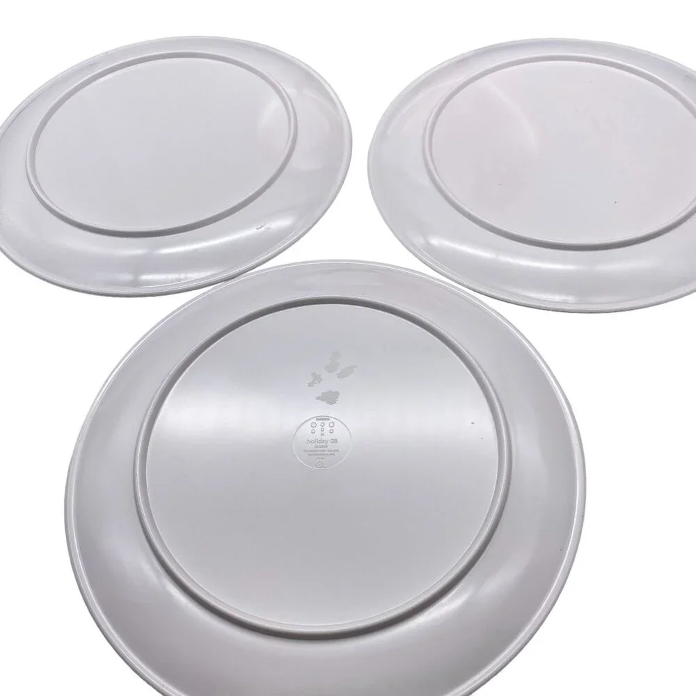 Target Be Merry Bird Melamine Bird dinner plates Christmas '08 Red Holiday‎